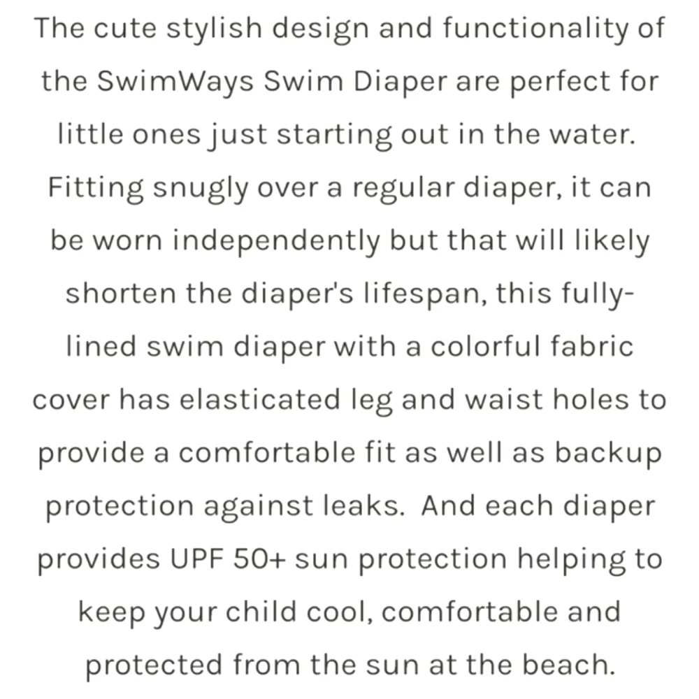 NEW SwimWays Reusable Swim Diaper